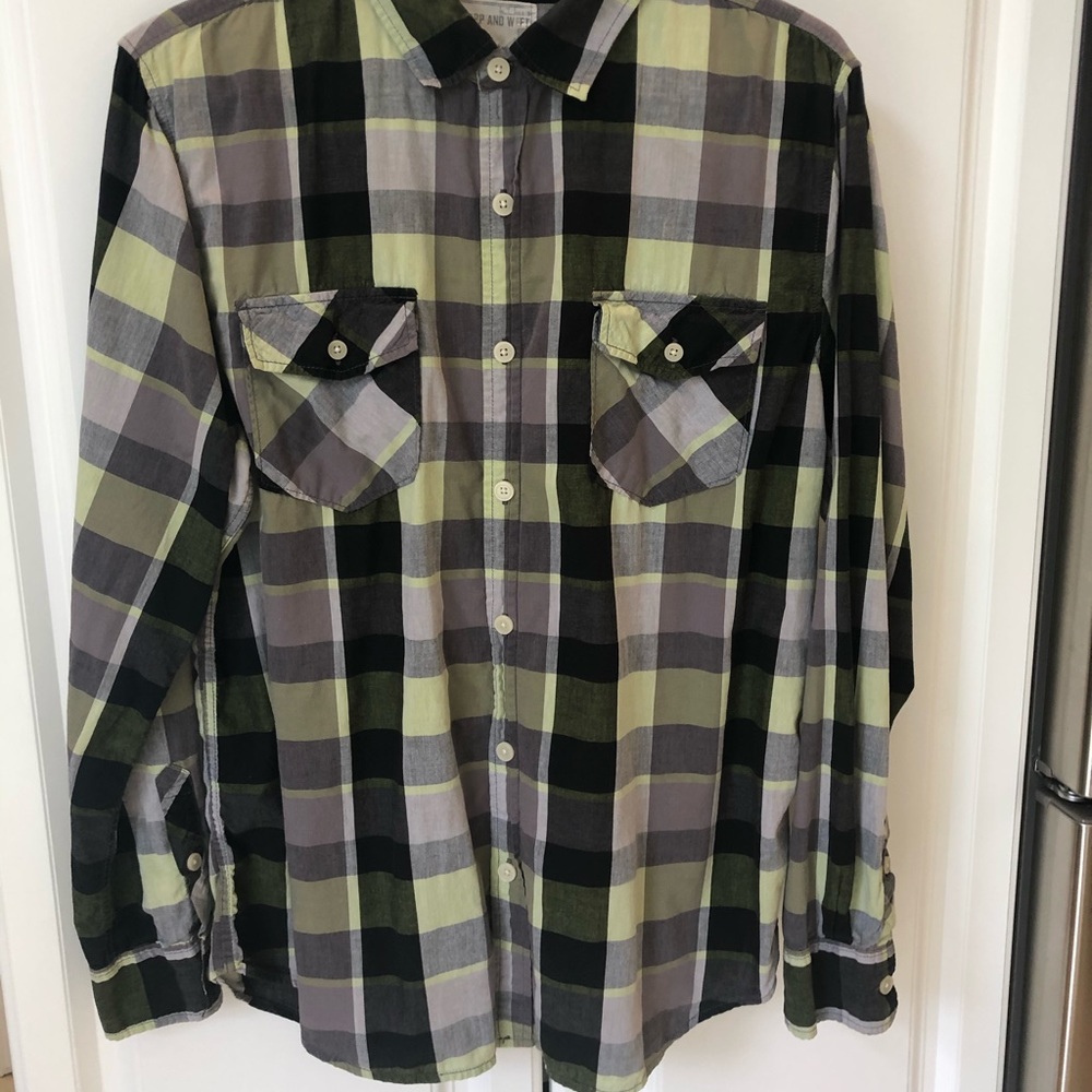Men’s warp and weft button down L